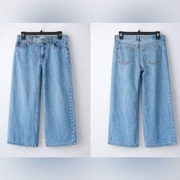 Abercrombie & Fitch Denim - Abercrombie & Fitch Light Blue Wide-Leg Denim Jeans